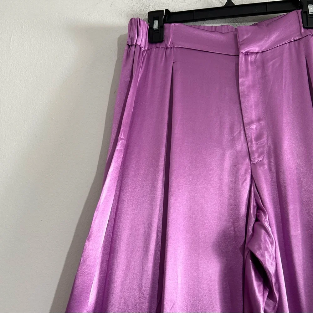 Free People Good Days Satin Trousers Purple Medium Festival Party Going Out